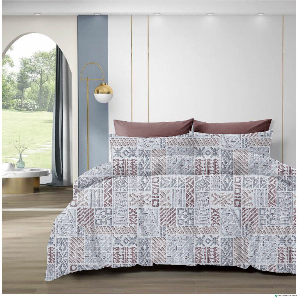 Premium Dual Color Cotton Bedsheet – 210 TC, 108x108 Inches (King Size)