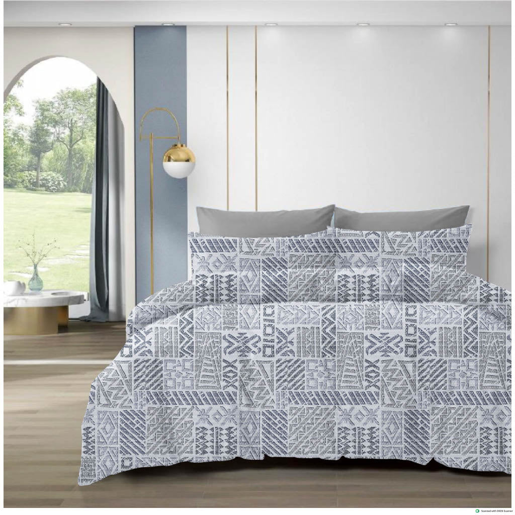 Premium Dual Color Cotton Bedsheet – 210 TC, 108x108 Inches (King Size)