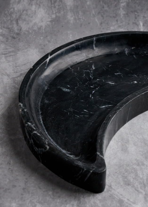 Black Marble, Moon Tray, Nacho Tray, Hummus Platter, Falafel Platter, Cake Stand, Cupcake Stand, Hummus Serving Plate
