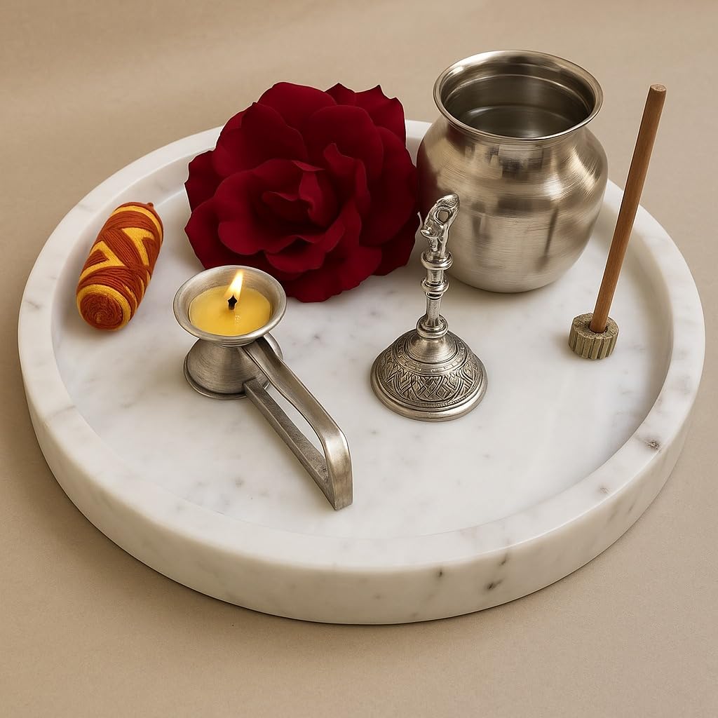 Marble Tray, Arti thali, Pooja Thali