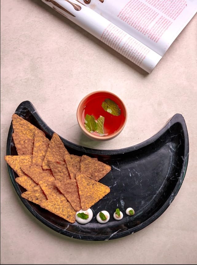 Black Marble, Moon Tray, Nacho Tray, Hummus Platter, Falafel Platter, Cake Stand, Cupcake Stand, Hummus Serving Plate
