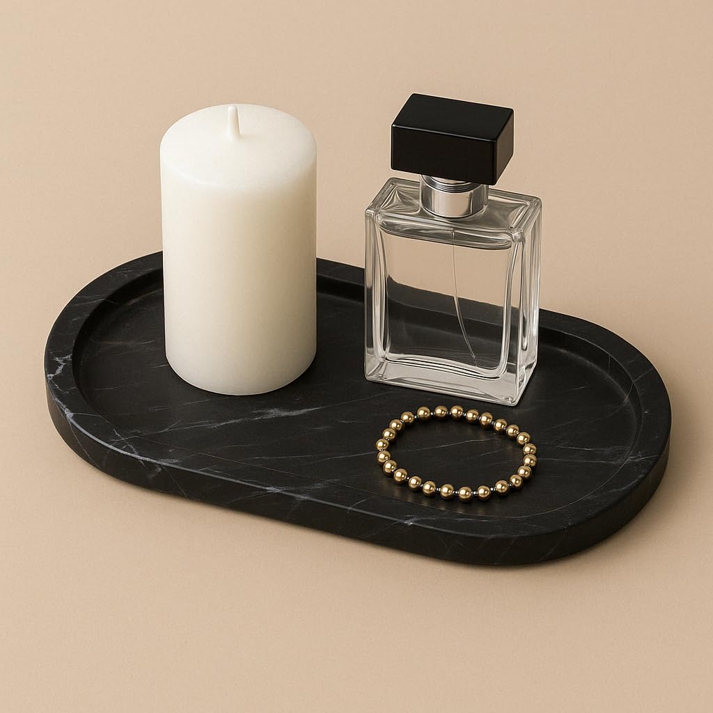 Serving Tray, Black Marble, Vanity Tray
