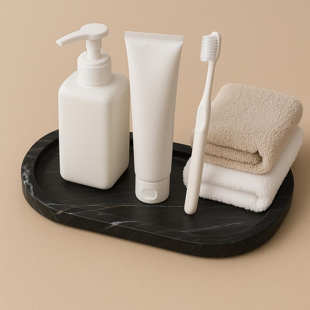 Serving Tray, Black Marble, Vanity Tray