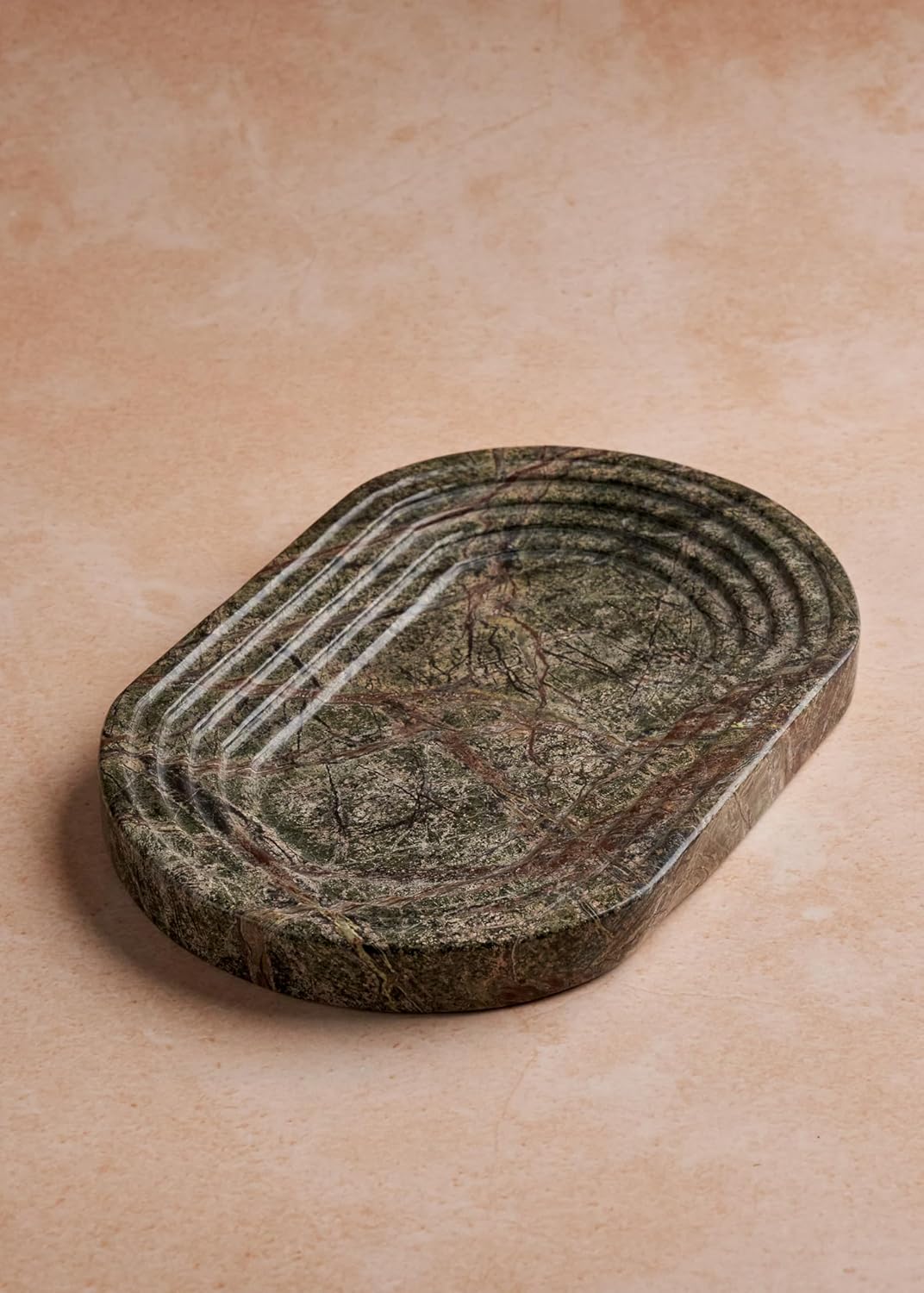 Serving Tray, Black Marble, Vanity Tray, Green Marble Tray, Green Plate, Jwellery Holder,Handcrafted Decorative Catchall for Jewelry, Perfumes & Home Décor