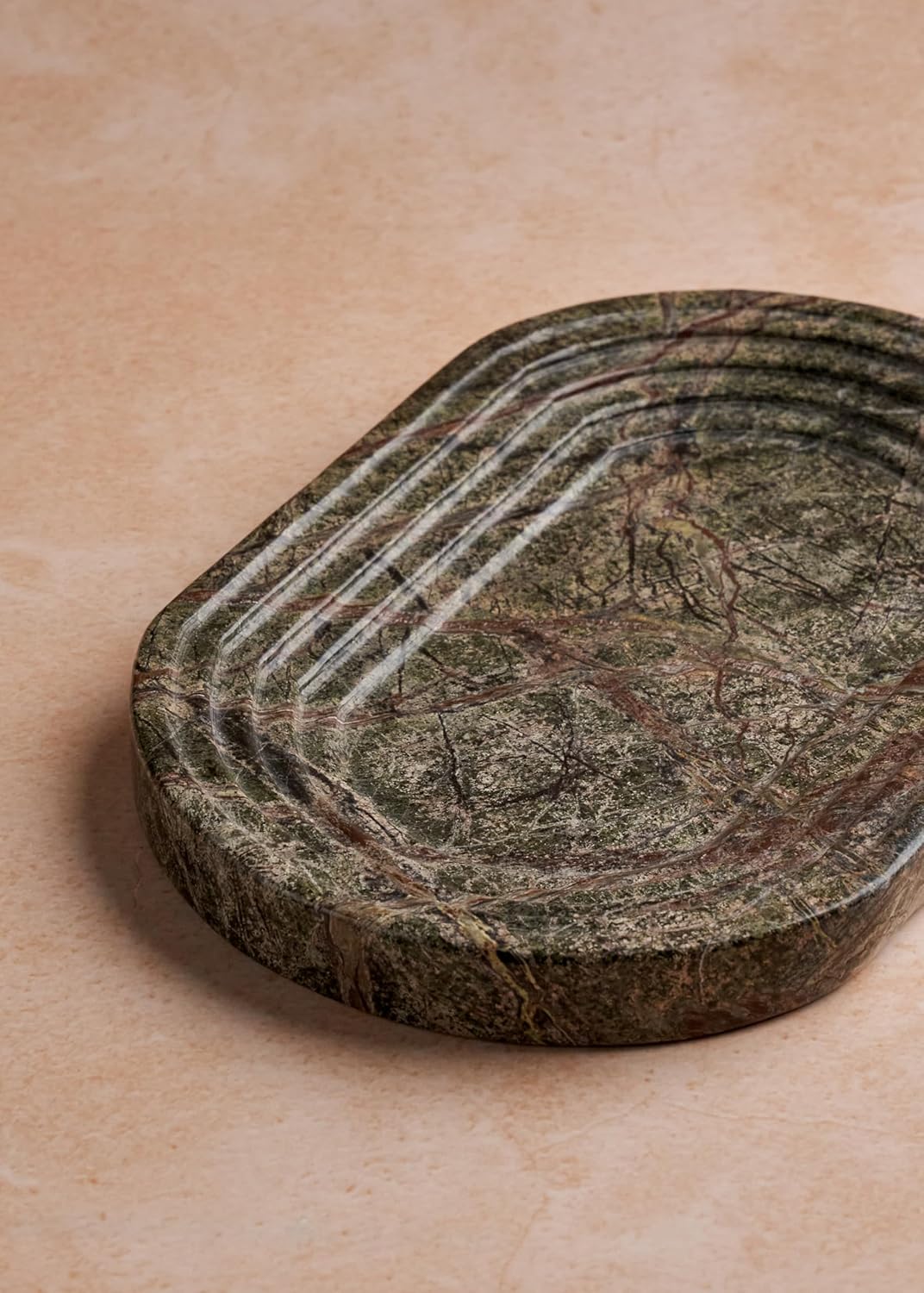 Serving Tray, Black Marble, Vanity Tray, Green Marble Tray, Green Plate, Jwellery Holder,Handcrafted Decorative Catchall for Jewelry, Perfumes & Home Décor