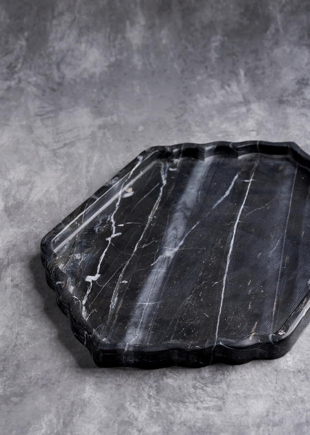 Black Marble Tray, Pooja Plate, Aarti Tray