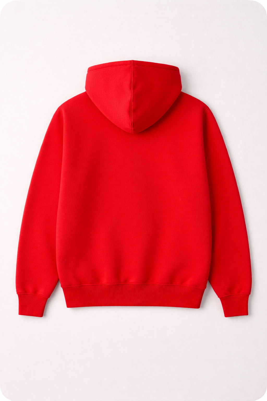320 GSM Premium Cotton Brushed Loopknit Hoodie | 88% Cotton 12% Polyester | Soft Winter Wear - Red