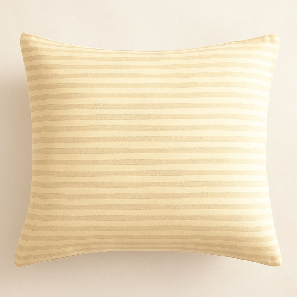 Elegant Beige Glace Cotton Bedsheet – 144 GSM | with 2 Pillow Covers