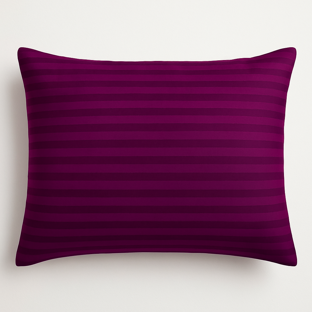 Royal Purple Glace Cotton Bedsheet – 144 GSM with 2 Pillow Covers