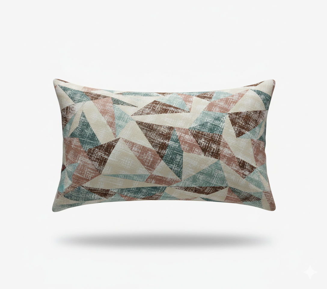 Premium Cotton Geometric Print Bedsheet Set – King Size 114x120, 320 TC with Pillow Covers