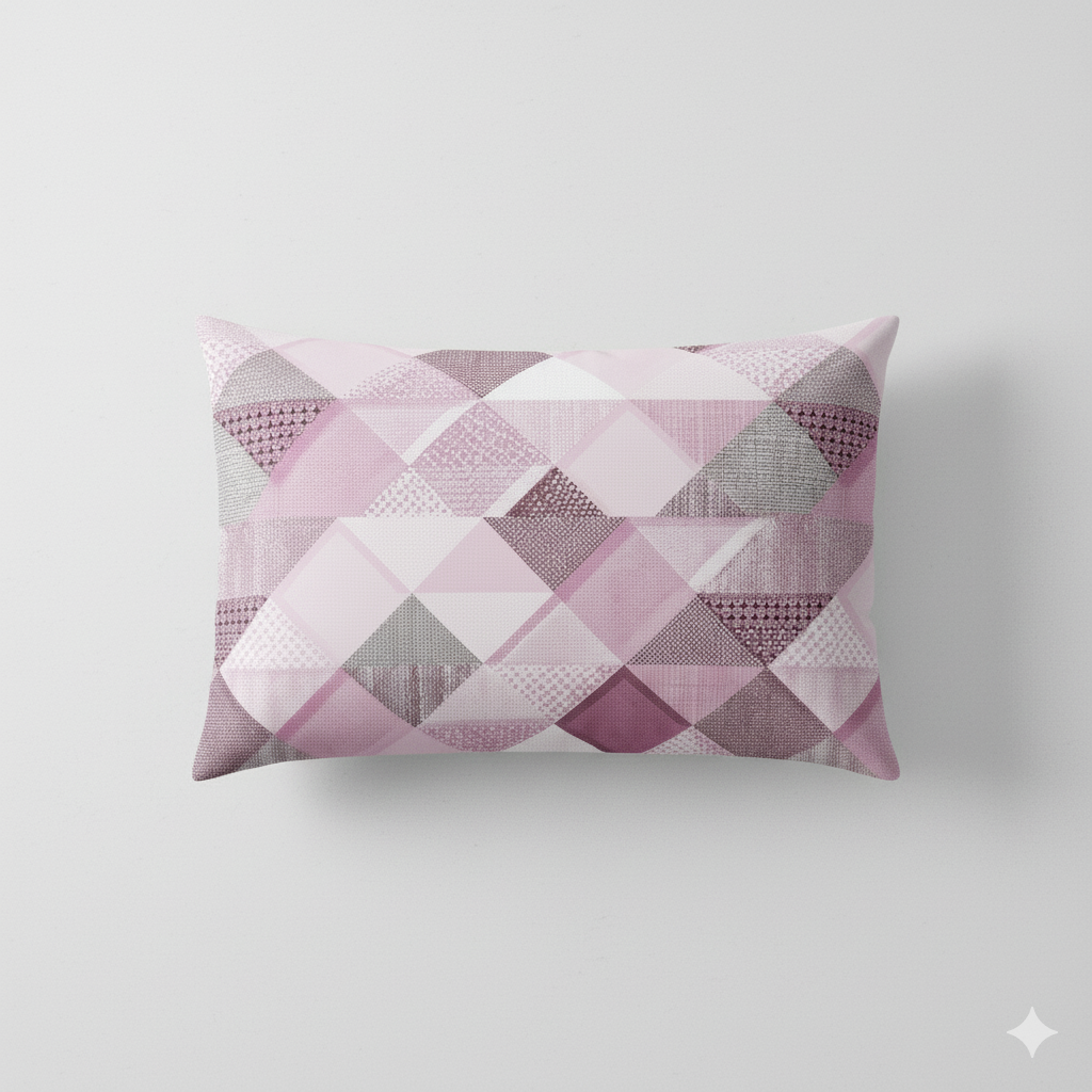 Luxury 210 TC Cotton Bedsheet with 2 Pillow Covers – Geometric Dual Color Design, 108x108 Inches