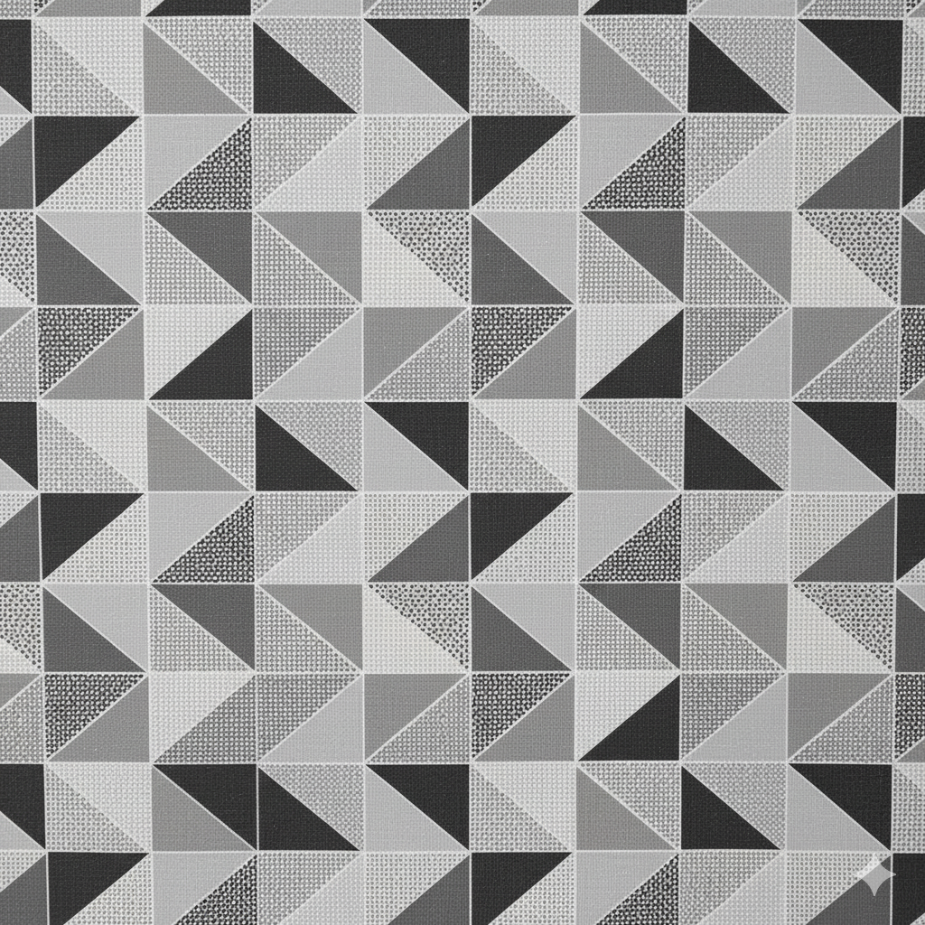 210 TC Cotton Double Bedsheet with 2 Pillow Covers – Geometric Triangle Print in Maroon & Beige (108 x 108 Inches)