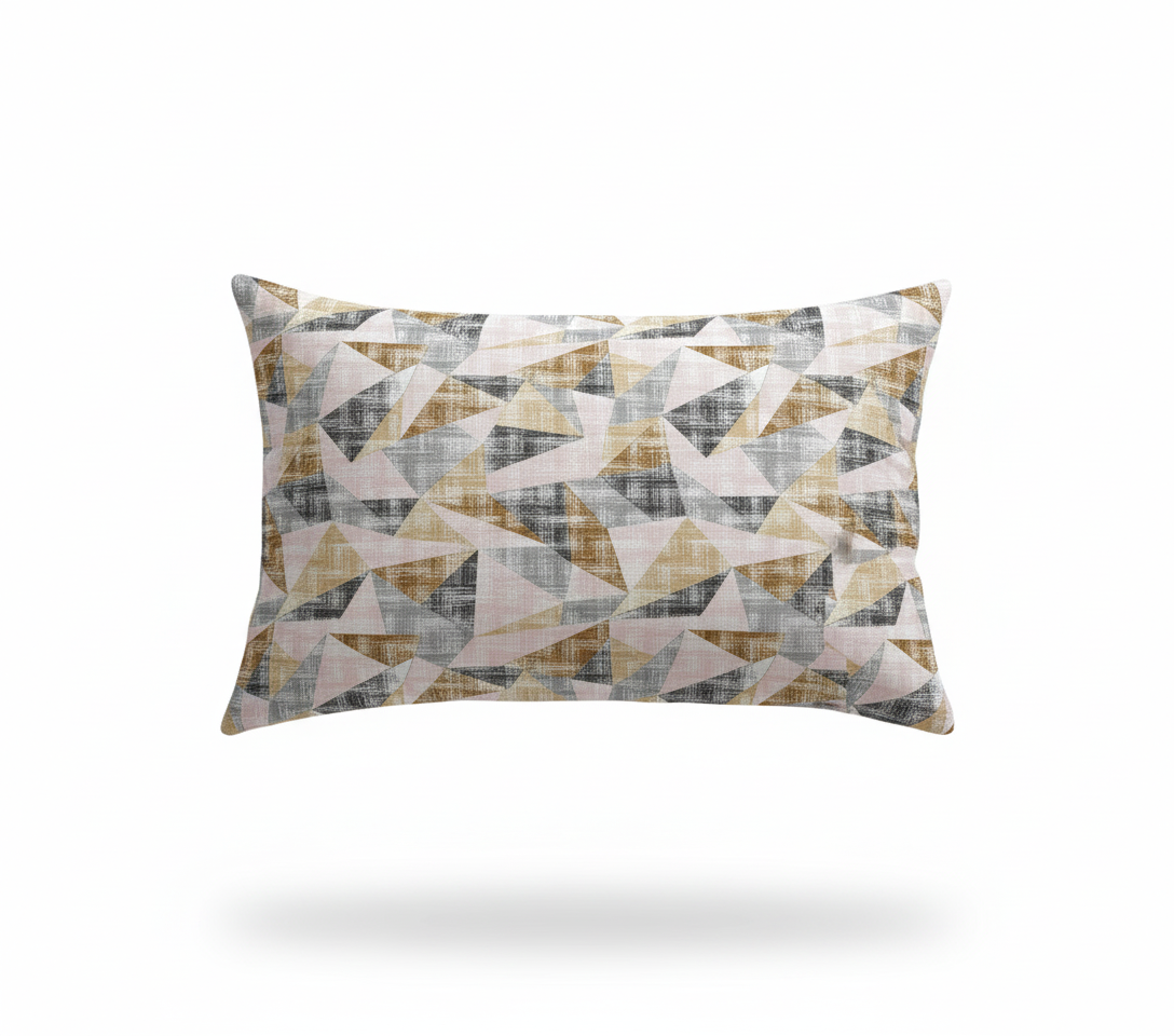 Premium Cotton Geometric Printed Bedsheet Set – King Size 114x120, 320 TC with Pillow Covers