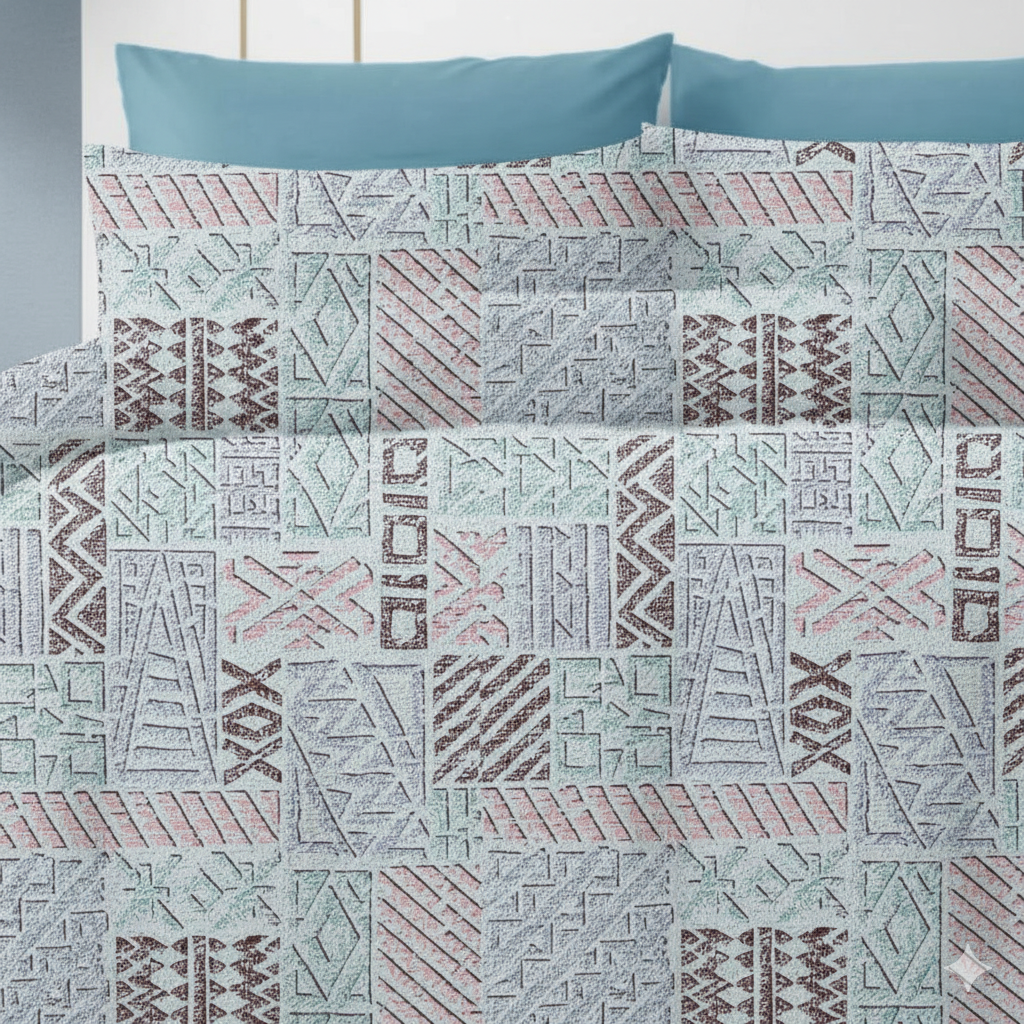 Premium Dual Color Cotton Bedsheet – 210 TC, 108x108 Inches (King Size)