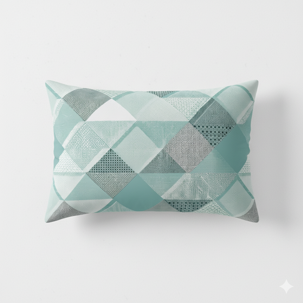 Luxury 210 TC Cotton Bedsheet with 2 Pillow Covers – Geometric Dual Color Design, 108x108 Inches