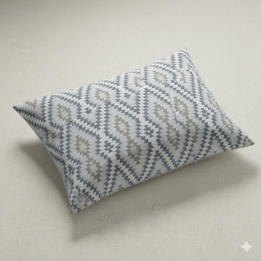 Luxury Cotton Double Bedsheet with 2 Pillow Covers – 108x108 Inches | TC 210 Geometric Design