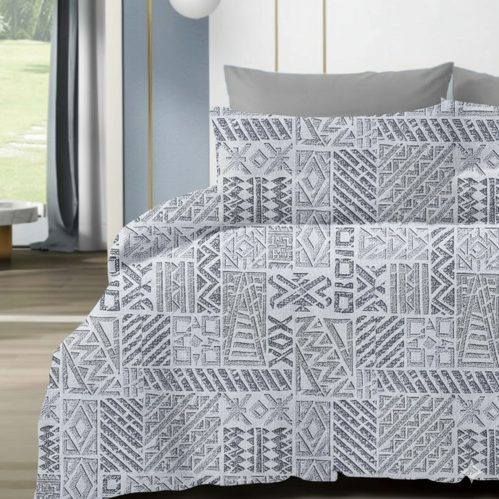 Premium Dual Color Cotton Bedsheet – 210 TC, 108x108 Inches (King Size)