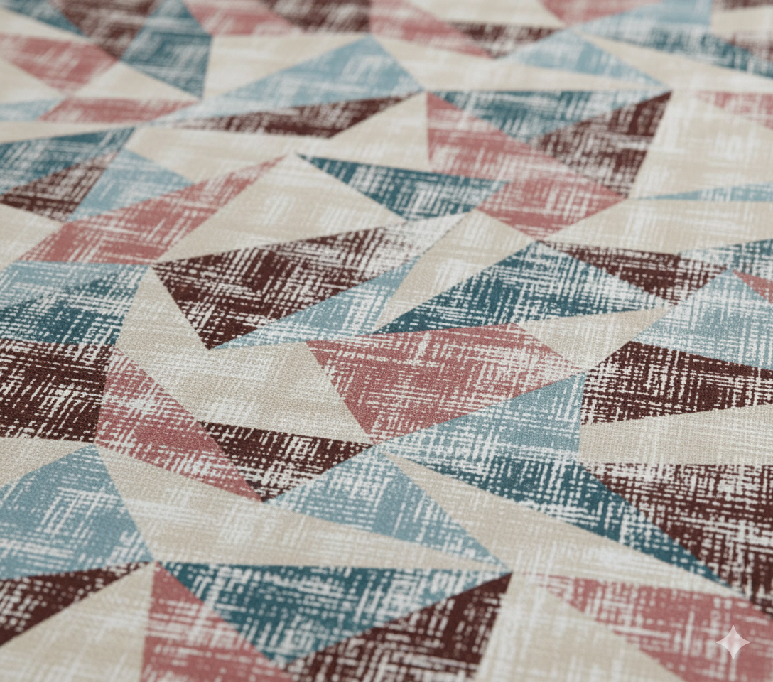 Premium Cotton Geometric Print Bedsheet Set – King Size 114x120, 320 TC with Pillow Covers
