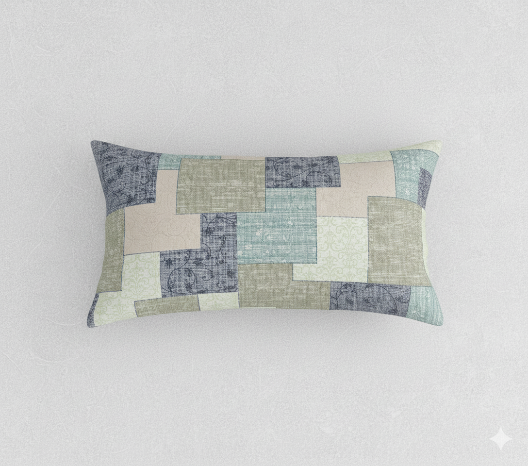 Premium Cotton Patchwork Bedsheet Set – King Size 114x120, 320 TC with Pillow Covers
