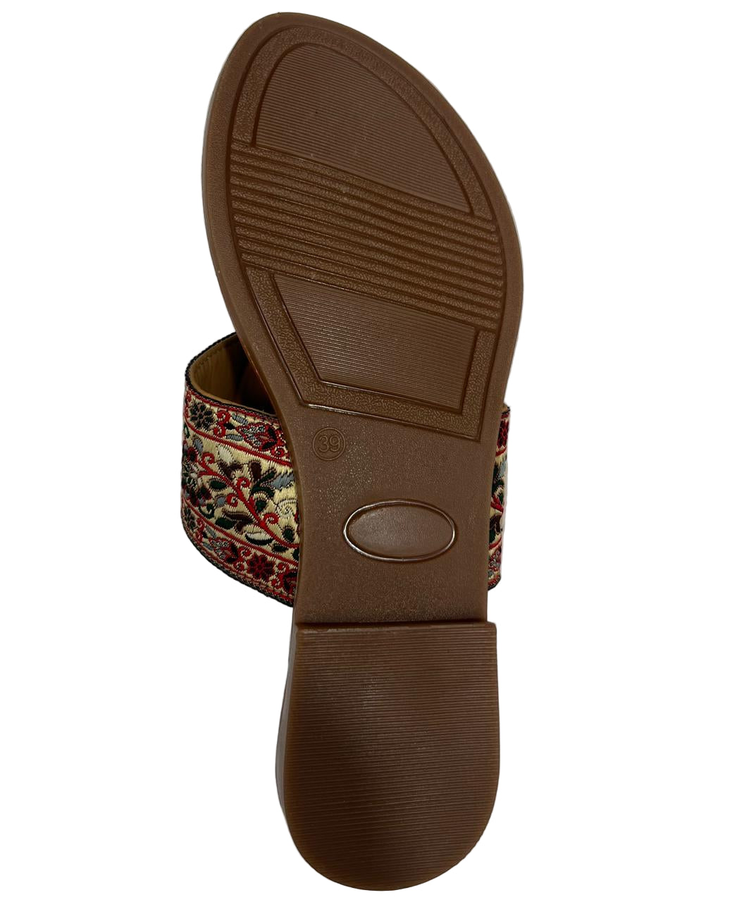 Handcrafted Ethnic Kolhapuri Sandals with Embroidered Strap