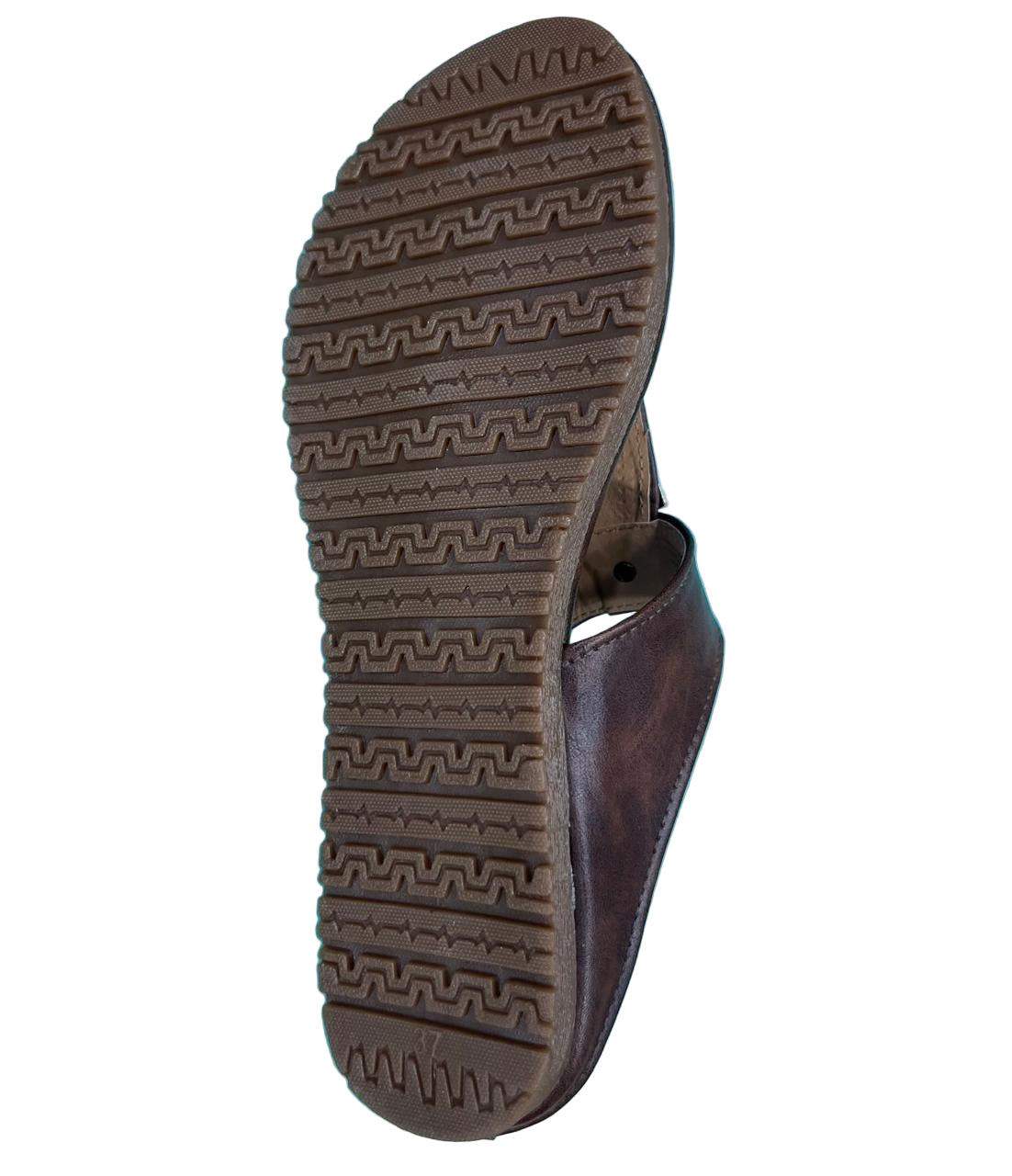 Brown Leatherette Kolhapuri Sandals with Golden Buckle Detail – Casual & Ethnic Footwear