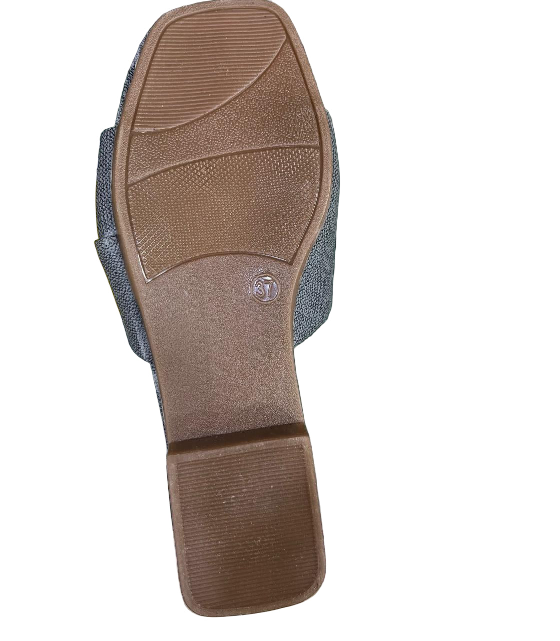 Women's Grey Crisscross Strap Open-Toe Flat Slippers