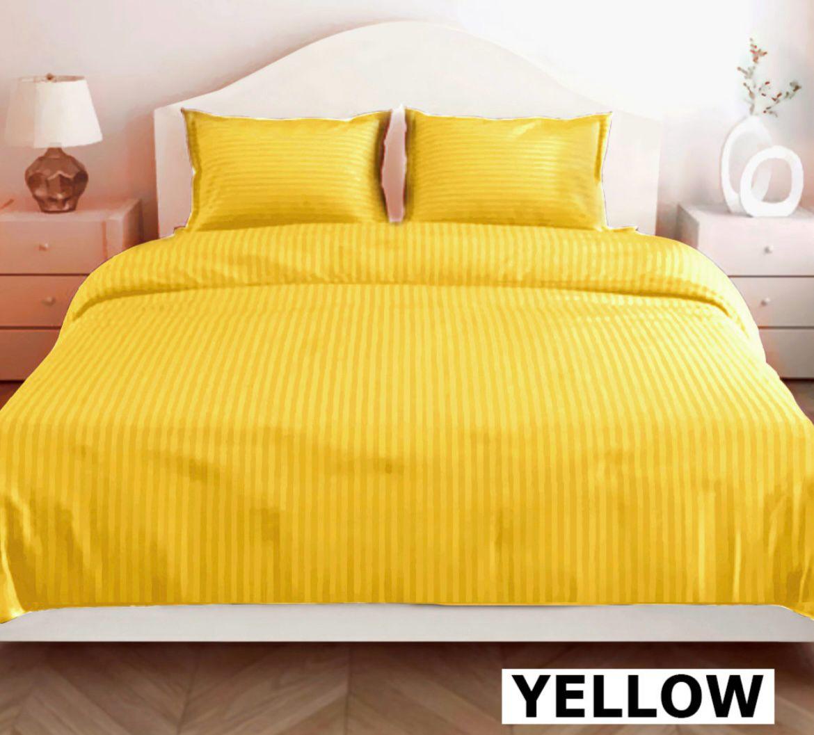 Premium Glace Cotton Bedsheet – Brown | 144 GSM | With 2 Pillow Covers