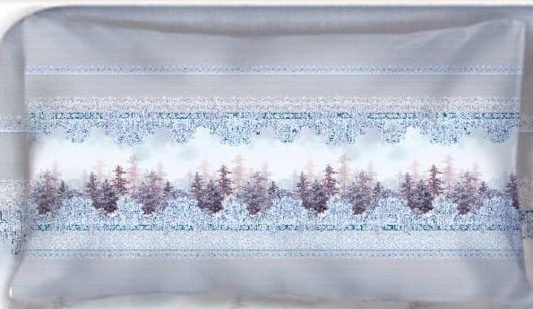 Digital Print Satin Cotton Bedsheet – Frosted Woodland Elegance