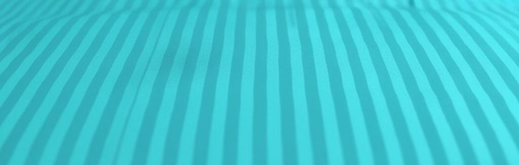 Turquoise Glace Cotton Striped Bedsheet Set – 144 GSM with Pillow Covers