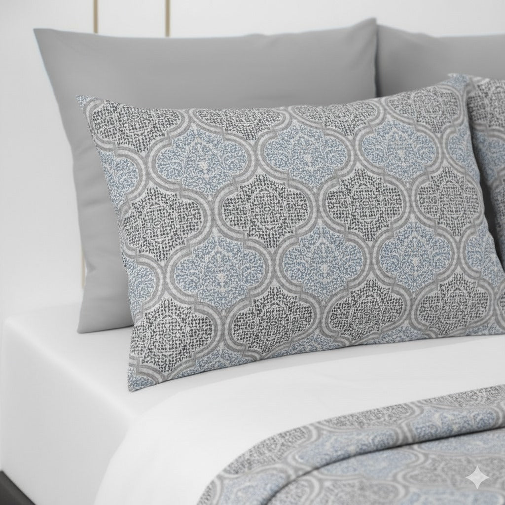 Luxury Cotton Double Bedsheet with 2 Pillow Covers – 108x108 Inches | TC 210 | Elegant Floral Design