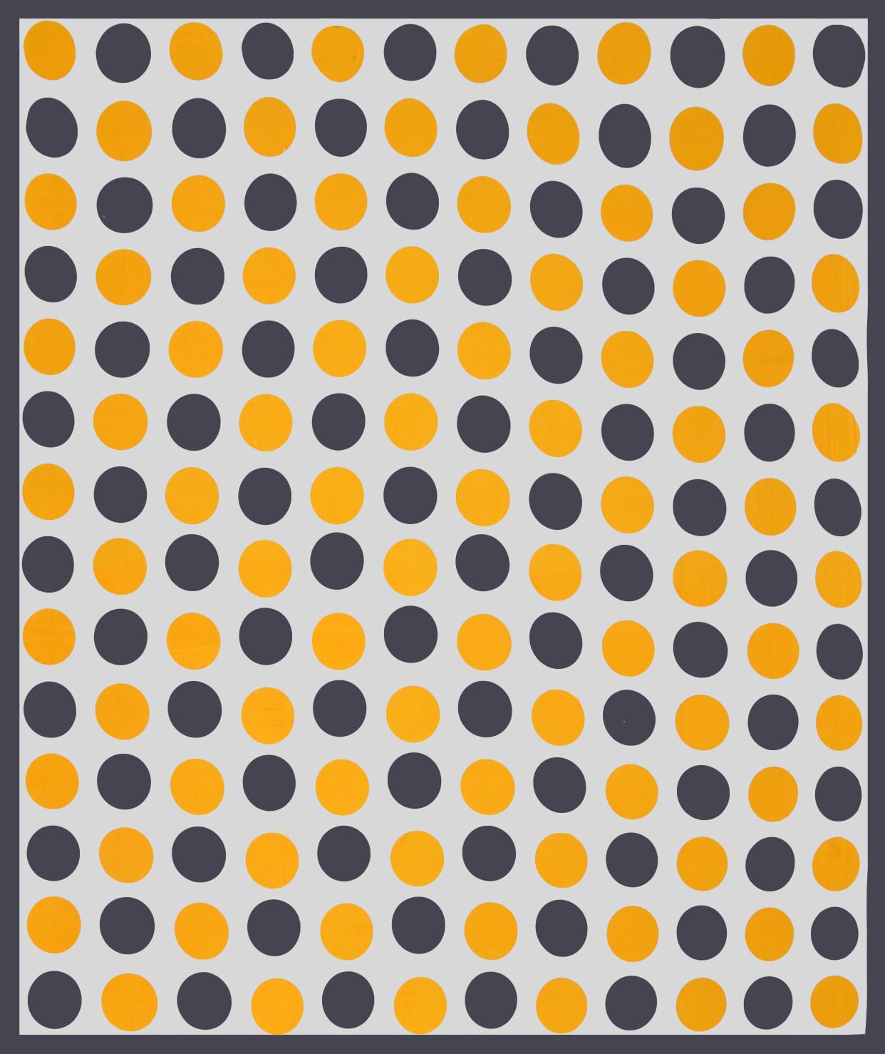 210 TC Cotton Double Bedsheet with 2 Pillow Covers | Yellow & Grey Polka Dot & Stripe Design | Soft & Durable