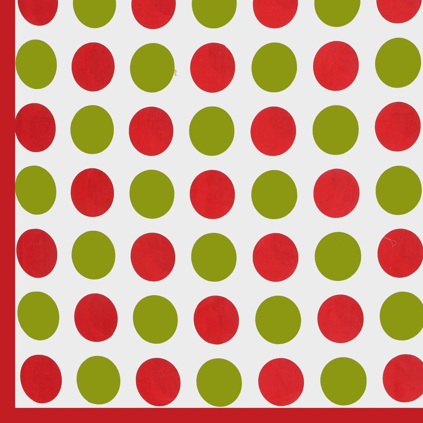 Premium 210 TC Double Bedsheet with Pillow Covers – Red & Green Polka Dot Design
