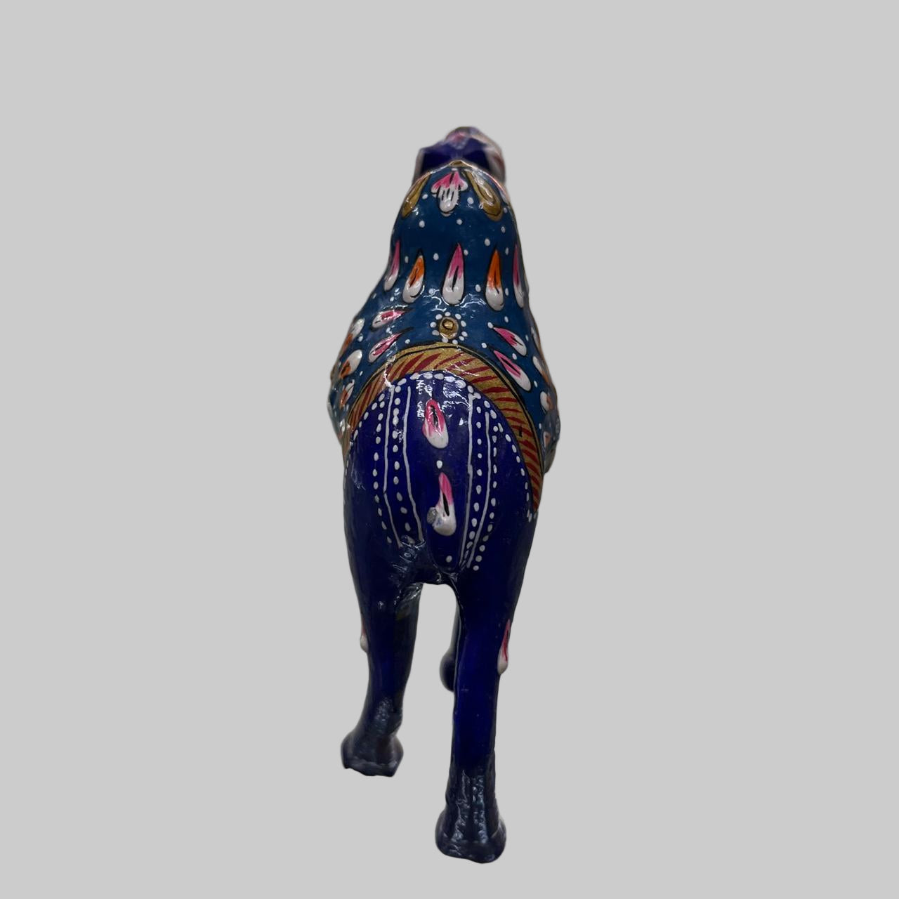 Handcrafted Blue Meenakari Camel Figurine – Rajasthani Decorative