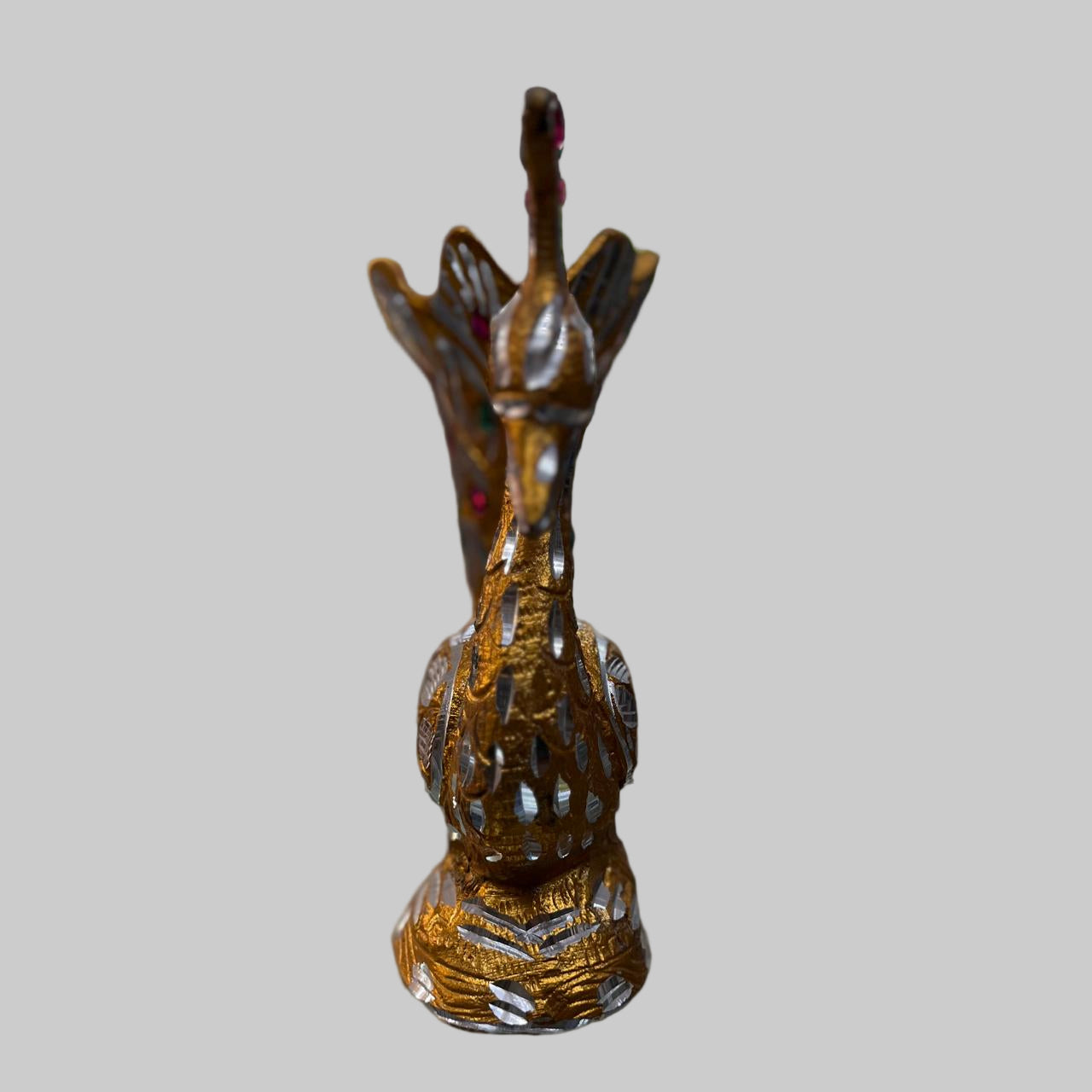 Handcrafted Golden Peacock Decorative Showpiece