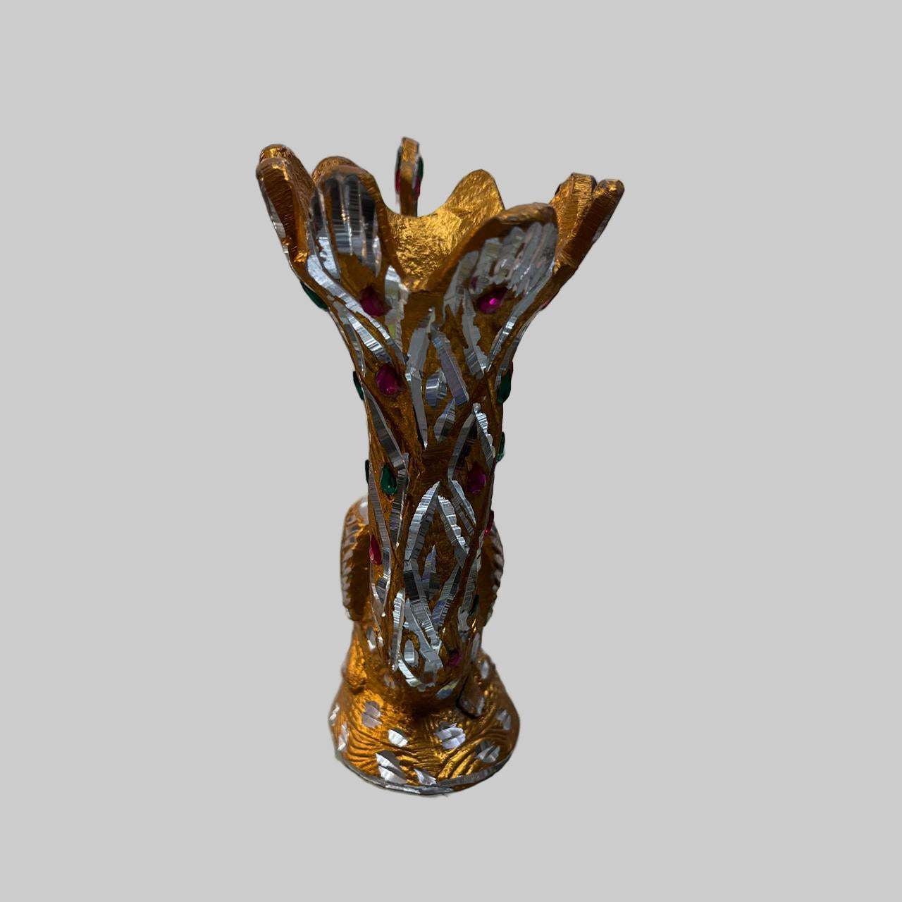 Handcrafted Golden Peacock Decorative Showpiece