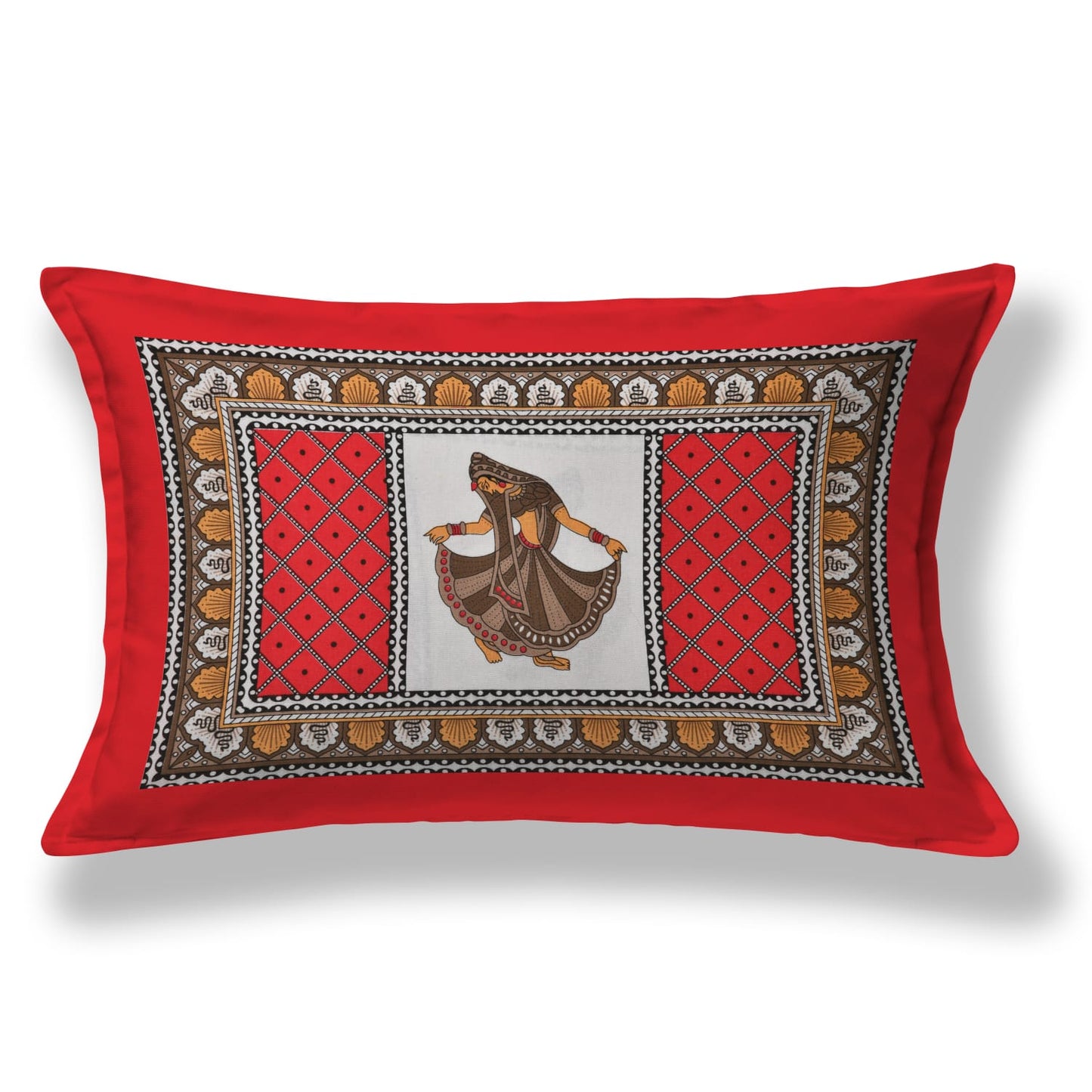 Cotton Single Bed Bedsheet with Pillow Cover – 150 TC, Traditional Rajasthani Print