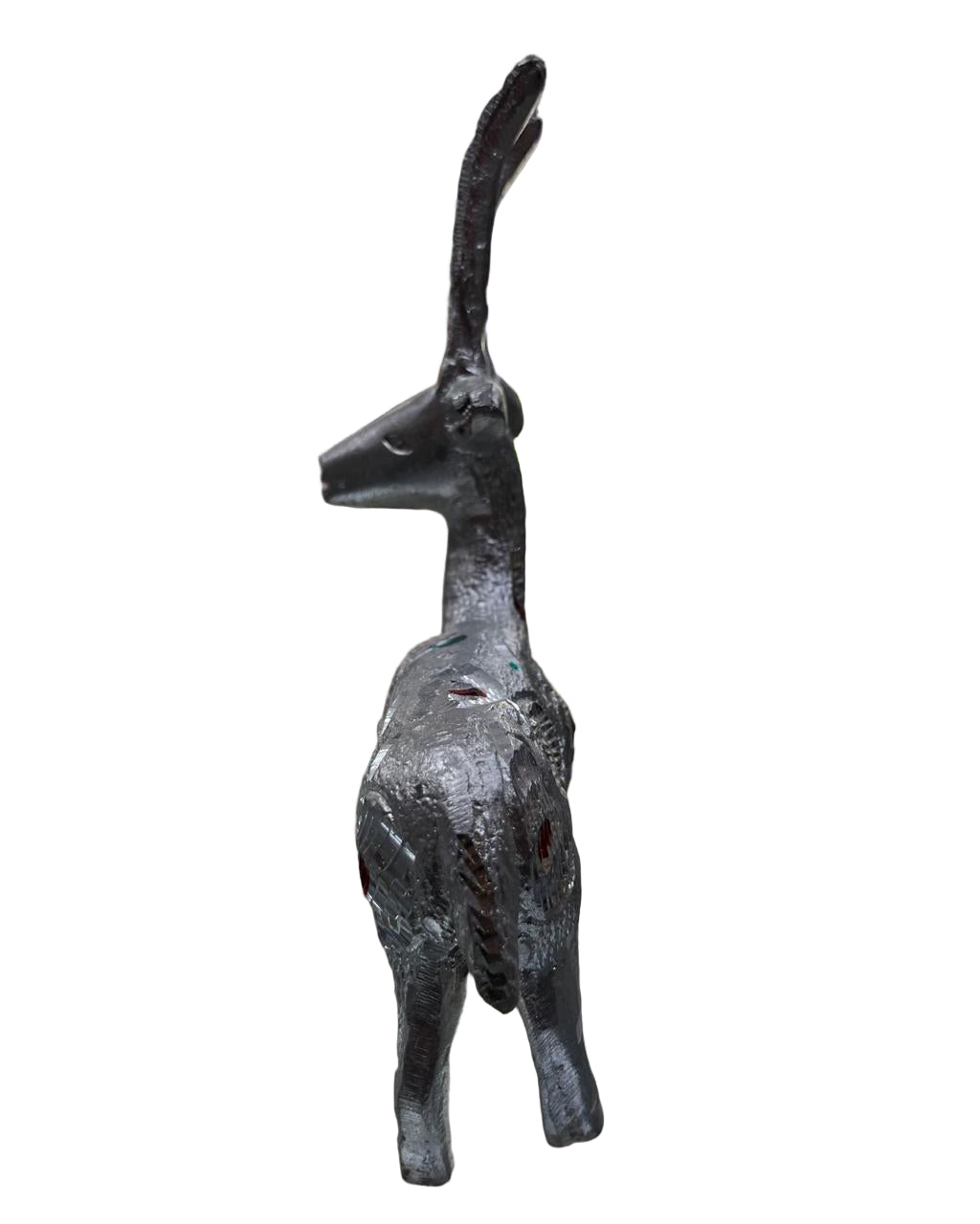 Unbreakable Silver Look Deer Pair Showpiece