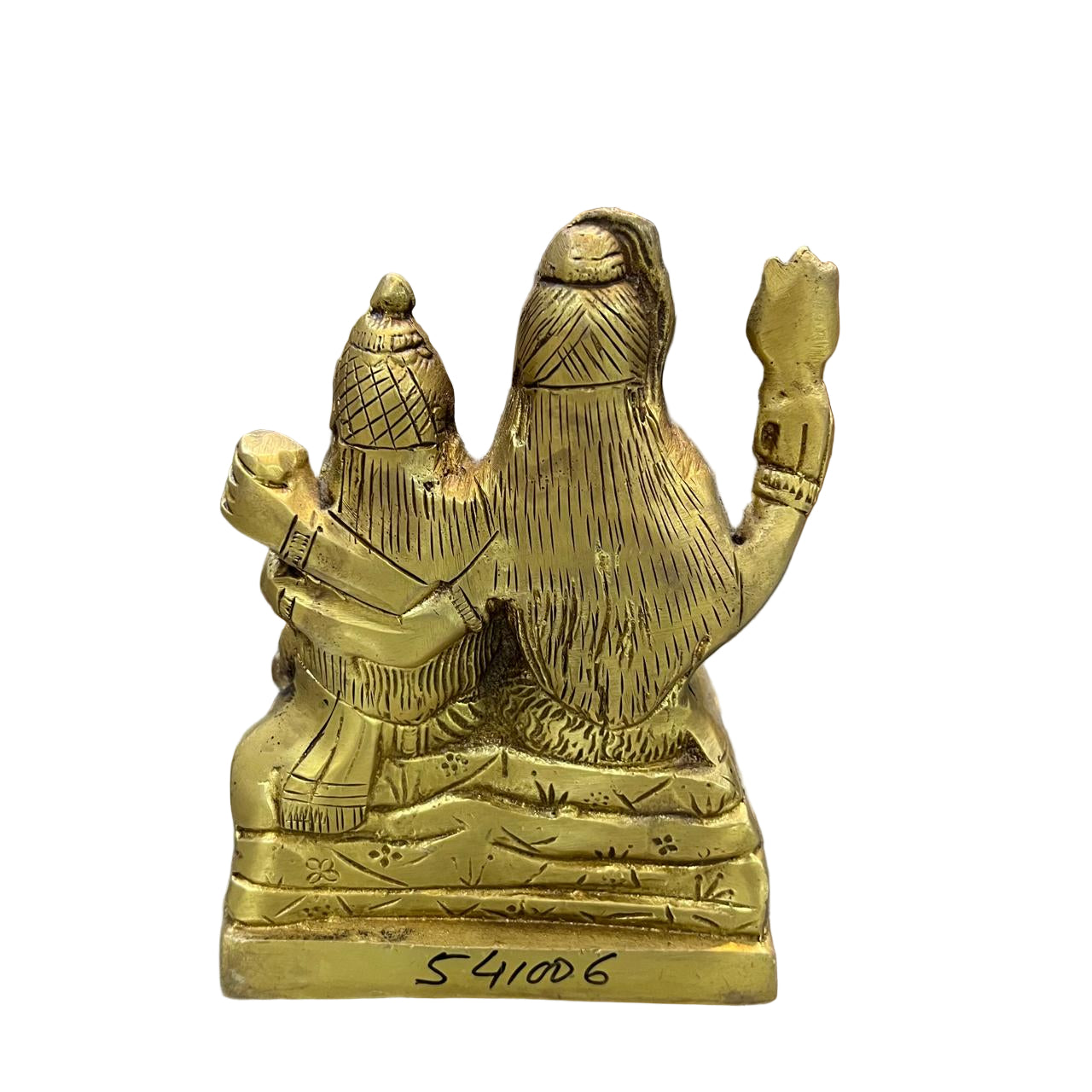 Handcrafted Brass Idol of Lord Shiva, Goddess Parvati & Lord Ganesha – Divine Family Statue