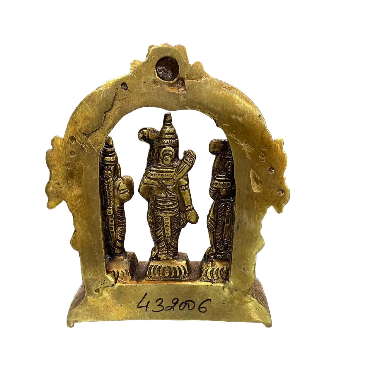 Handcrafted Brass Ram Darbar Idol – Lord Ram, Sita, Lakshman & Hanuman Statue