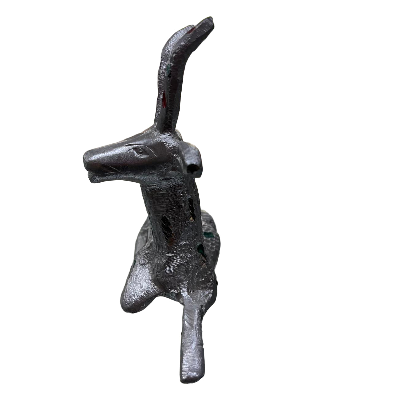 Unbreakable Silver Look Deer Pair Showpiece