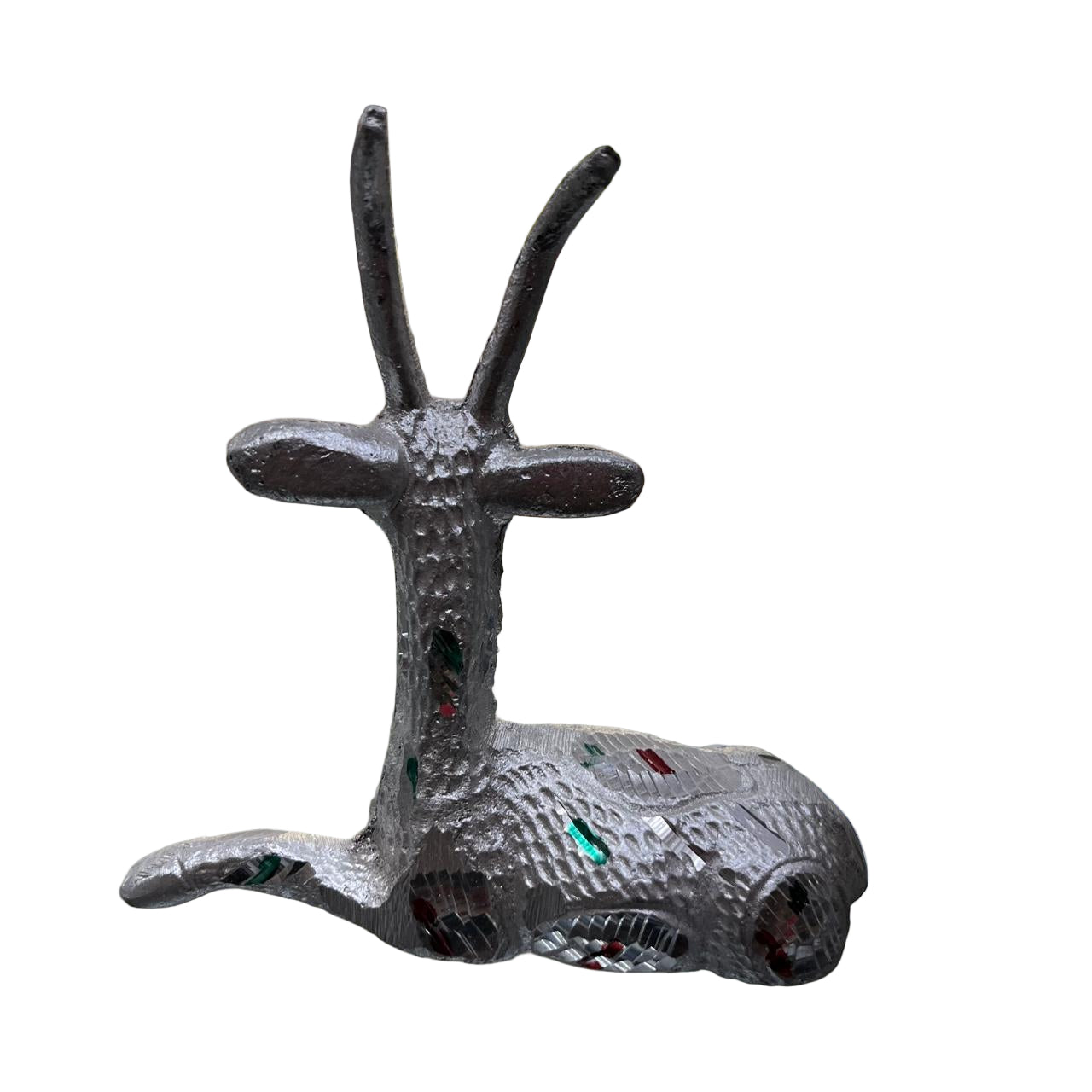 Unbreakable Silver Look Deer Pair Showpiece