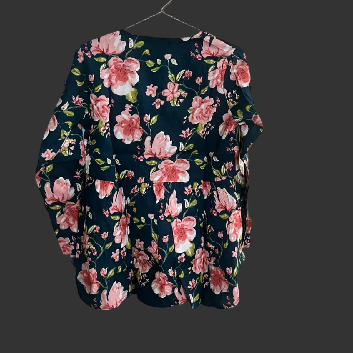 Women’s Floral Alia Top – Premium Soft Cotton | V-Neck Comfort Fit