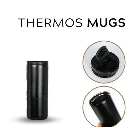 PIX-032 Stainless Steel Thermos Mug – 380 ml | Flip-Lid | Hot & Cold Insulation