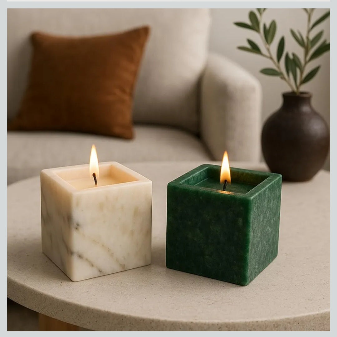 Diya Set, Marble Diya, Marbel Candle