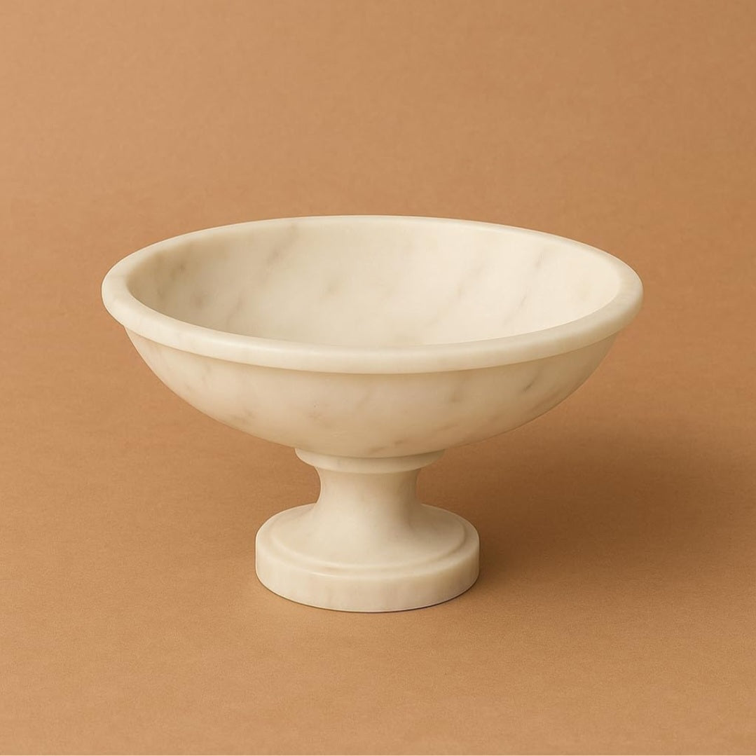 Fruit Basket with Lid, Fruit Bowl, Marble Bowl, Fruit Basket for Dinning Table