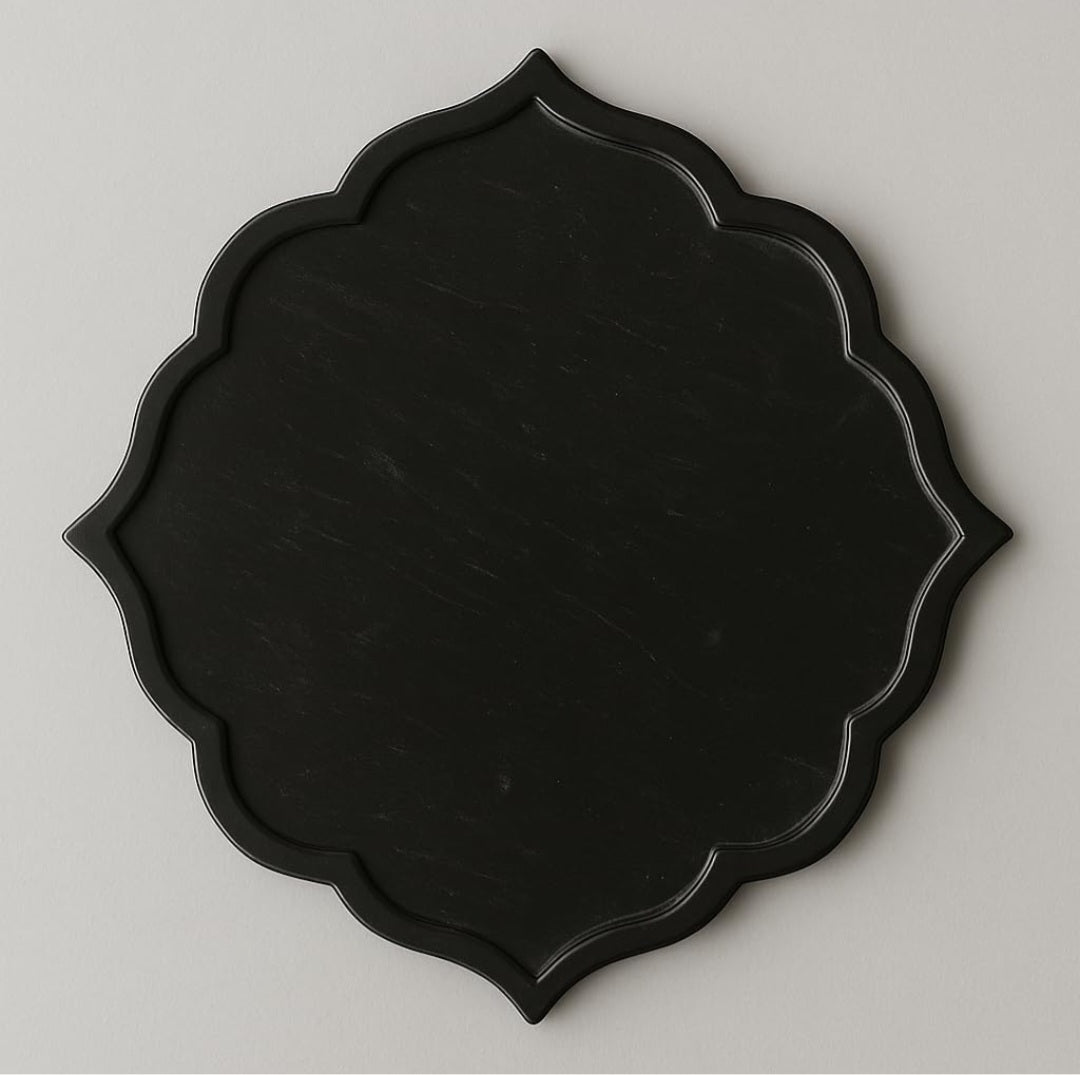Arti Thali, Pooja Thali, Black Marble, Vanity, Nacho Tray, Multi-Purpose