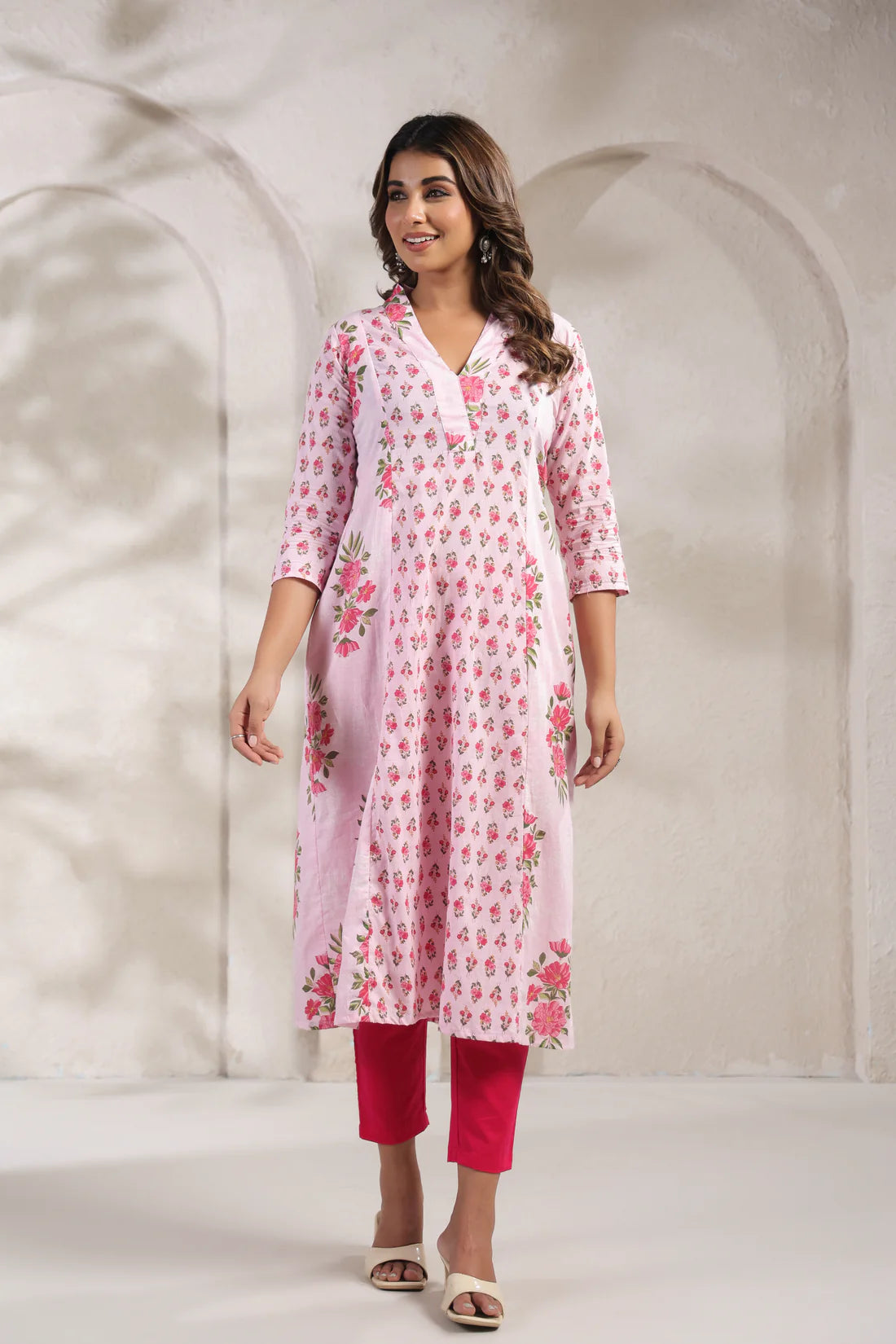 Pure Cotton Hand-Block Printed Kurti — Elegant Daily Wear
