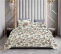 Premium Cotton Geometric Print Bedsheet Set – King Size 114x120, 320 TC with Pillow Covers