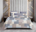 Premium Cotton Geometric Patchwork Bedsheet Set – King Size 114x120, 320 TC with Pillow Covers