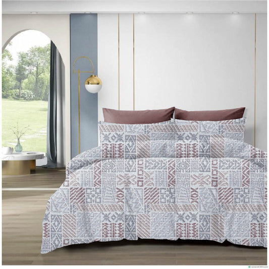 Premium Dual Color Cotton Bedsheet – 210 TC, 108x108 Inches (King Size)